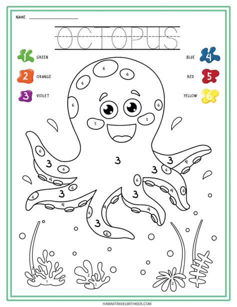 Sea Animal Worksheets and Coloring Pages - Hawaii Travel with Kids