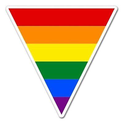 Rainbow Flag Triangle Car Vinyl Sticker - SELECT SIZE | eBay