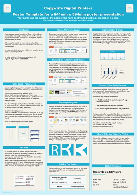 A1 Poster Template Powerpoint Free Download - Get What You Need