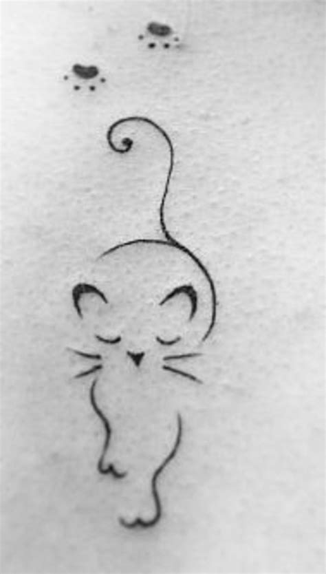 small cat silhouette tattoo - Aliza Callaway