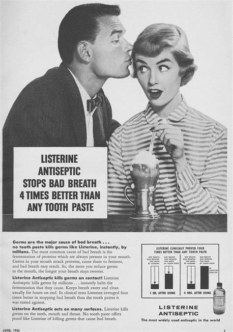 Listerine - 1956 | Listerine, Bad breath, Antiseptic