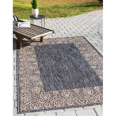 Unique Loom 9' x 12' Gray Outdoor Rug - Walmart.com - Walmart.com