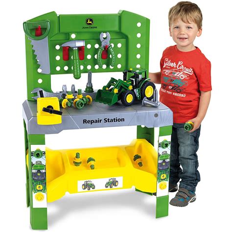 John Deere 75pc Tool Workshop Repair Station w/ Tractor Toy/Game/Fun ...