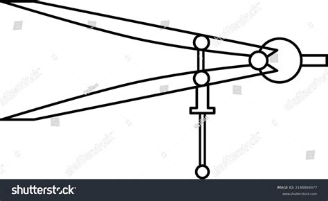 Spring Divider Drawing Compass Tool Isolated Stock Vector (Royalty Free ...