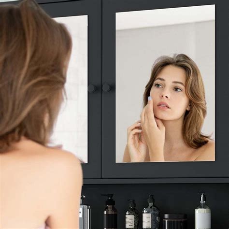 Buy Bathroom Mirror Cabinet Storage Organiser Shaving Medicine Shaver ...