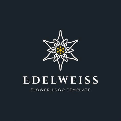 Premium Vector | Luxury edelweiss flower logo