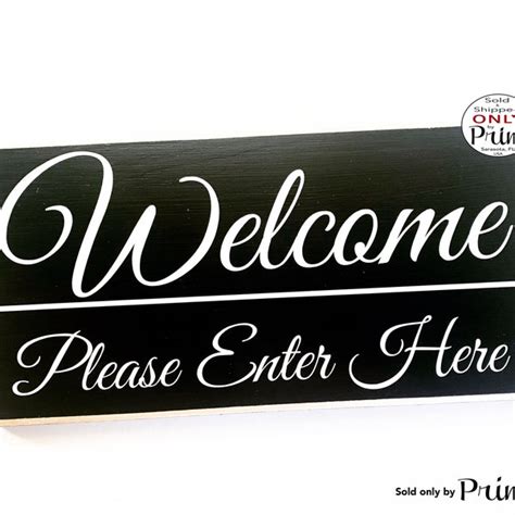 Enter Here Sign - Etsy