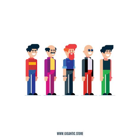 Flat Design Characters Illustration :: Behance