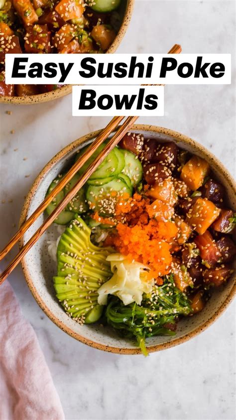 Easy Sushi Poke Bowls: An immersive guide by Lena's Kitchen - Easy ...