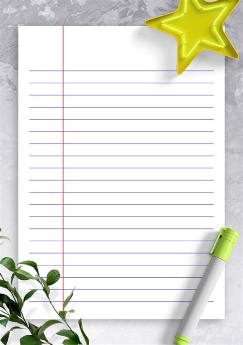 Printable Lined Paper Template