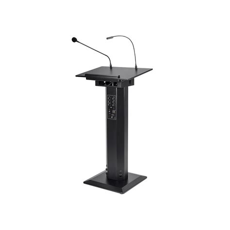 Monoprice Commercial Audio 60W Powered Podium Lectern with Built-in Speakers and Gooseneck ...