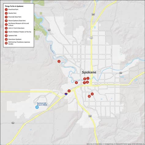 Spokane Map, Washington - GIS Geography