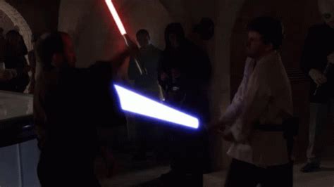 Fighting With Lightsabers Corey Vidal GIF - Fighting With Lightsabers Corey Vidal Duel ...