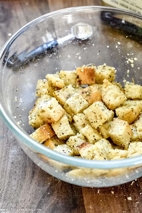 Easy Homemade Croutons | Stress Baking