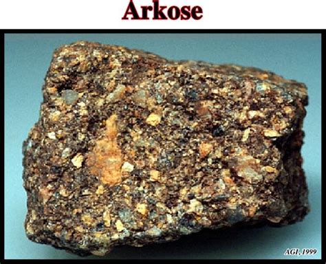 Arkose - A sandstone containing 10% or more clastic grains of feldspar. Also called arkose ...