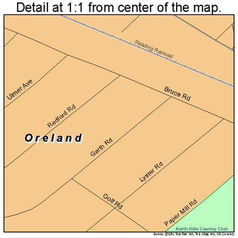 Oreland Pennsylvania Street Map 4257024