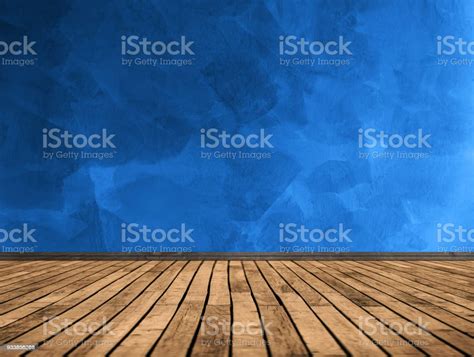 Empty Room Background Stock Photo - Download Image Now - Blue ...
