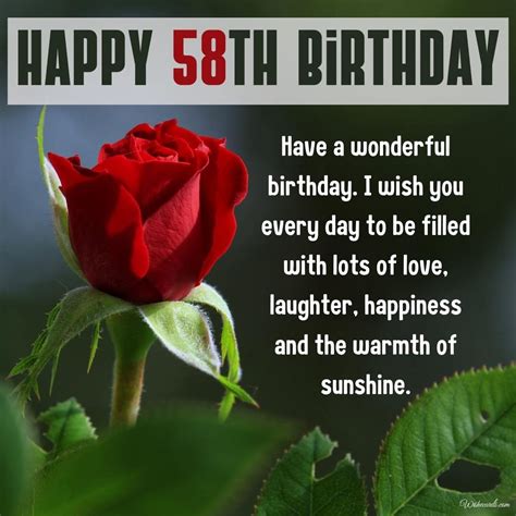 Happy 58th Birthday Images and Funny Greeting Cards