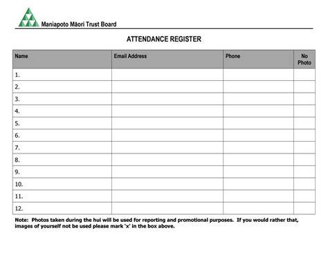 Attendance Register