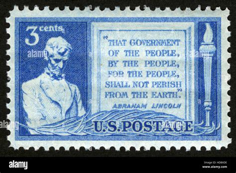 US postage stamp, Abraham Lincoln Stock Photo - Alamy