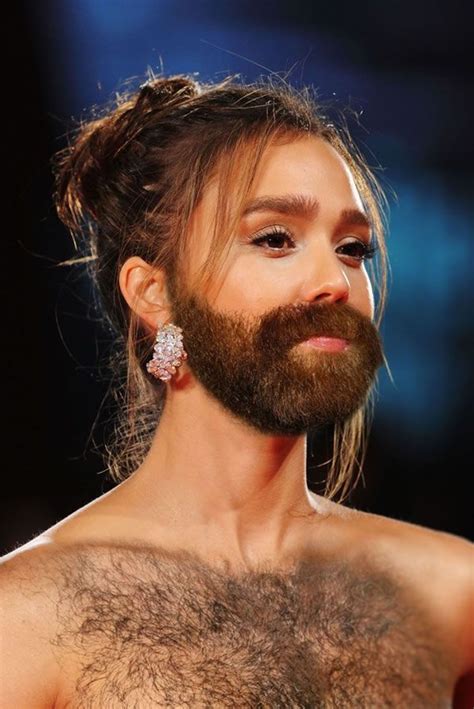 Top 10 Female Celebrities Who Look Awesome With Beards | Bearded lady, Women, Real women