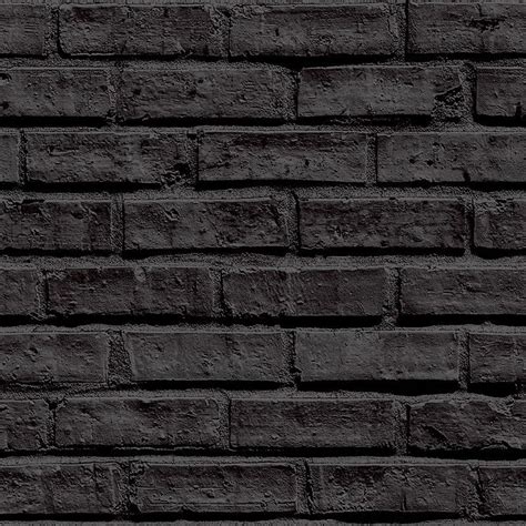 Arthouse Black Brick Wallpaper | Black brick wallpaper, Black brick wall, Black brick