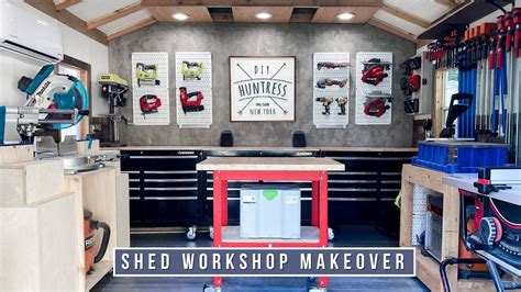 DIY SHED WORKSHOP MAKEOVER! - YouTube