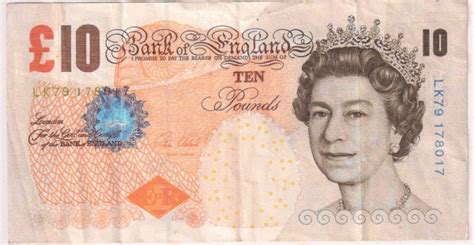 England - 10 pounds 2000 , Vf currency note - KB Coins & Currencies