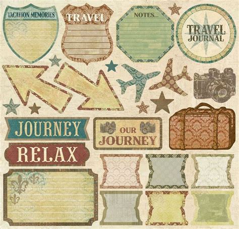 scrapbook travel - scrapbook travel Stickers Products in 2020 (With images) | Vintage scrapbook ...