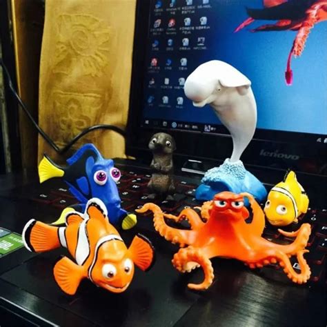 6pcs/lot Finding Nemo Marlin Dory Action Figures Painted Figure Nemo Bruce Nigel Crush Dolls PVC ...