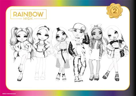 Rainbow High Dolls Printable Coloring Pages