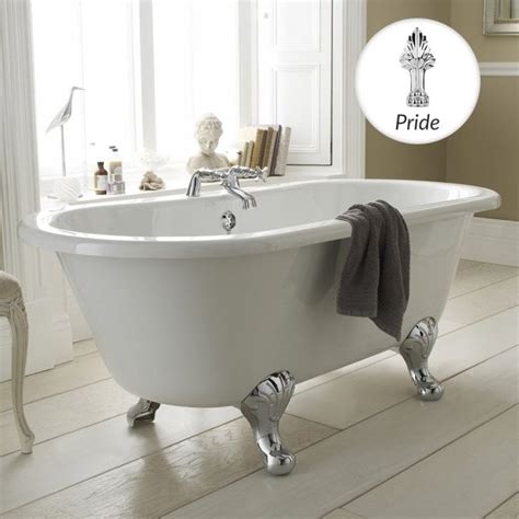 Hudson Reed Kingsbury 1500mm Double Ended Freestanding Bath & Pride Leg ...