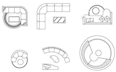 Half Round Sofa Cad Block - Sofa Design Ideas