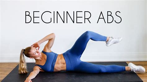 15 MIN BEGINNER AB WORKOUT (No Equipment) - YouTube