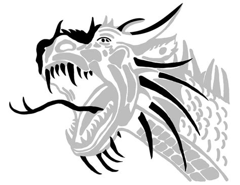 Dragon Stencil by x-realm-weaver-x on DeviantArt