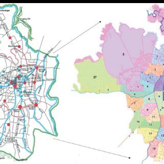 Location map of Imphal town showing sanitary wards. | Download ...