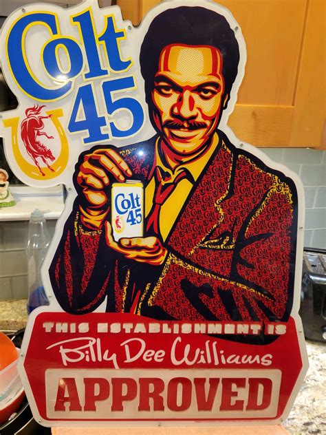 Billy Dee Williams Colt 45 Neon Sign