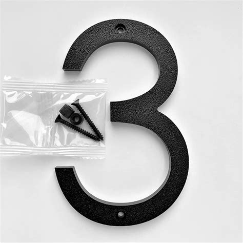 Amazon.com: 5 Inch Modern Plastic House Number, Black or White building address number with ...