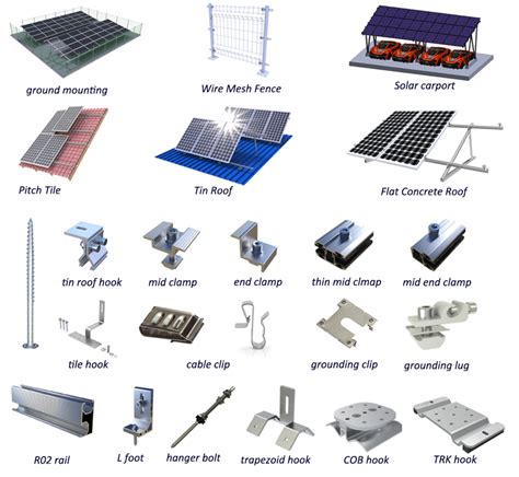 Solar Panel Mounting Parts and Components