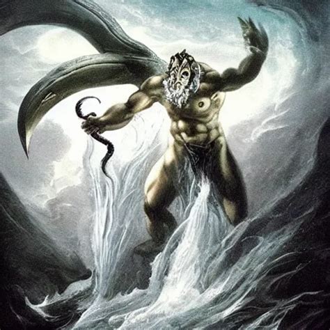 TYPHON The deadliest MONSTER in Greek mythology and | Stable Diffusion