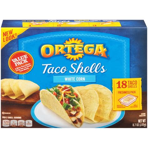 Ortega White Corn Taco Shells, Gluten-Free, 18 Ct - Walmart.com ...