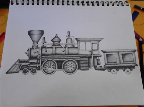 Locomotive Train Pencil Sketch Art Sketches, Drawings, Croquis - Train ...