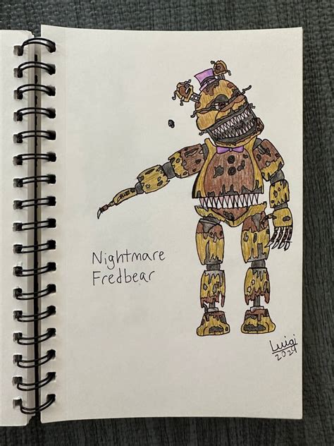 Nightmare Fredbear fanart by Luigi33330 on DeviantArt