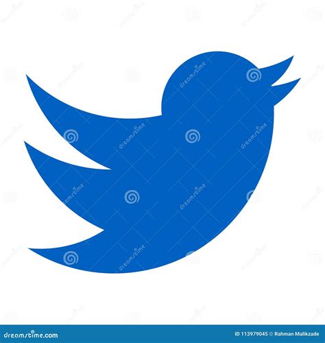 Twitter Logo. Blue Bird on a White Background Editorial Image ...