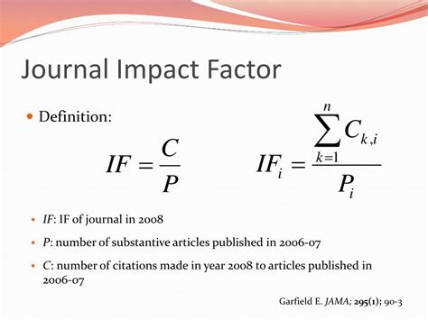 PPT - Journal Impact Factor and H-index PowerPoint Presentation, free ...