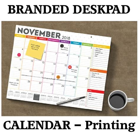 Desk Calendar (Branded) – A3 or 500 mm x 320 mm size (12 Sheets) – Let's Edit