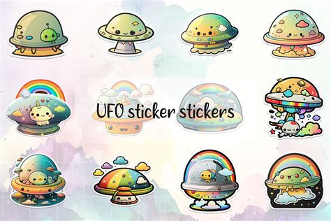 UFO Stickers Bundles Graphic by sportspsd99 · Creative Fabrica