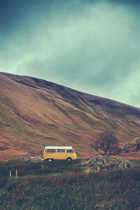 Vintage Camper Van In The Wilderness Photograph by Mr Doomits - Pixels