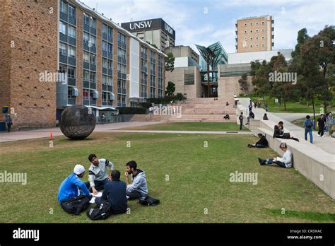 Students on the campus of the University of New South Wales, UNSW, Sydney, New South Wales ...