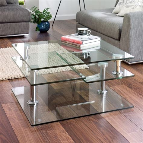 Motab Extending Glass Coffee Table Clear | dwell - £499 | Coffee table, Unique coffee table ...